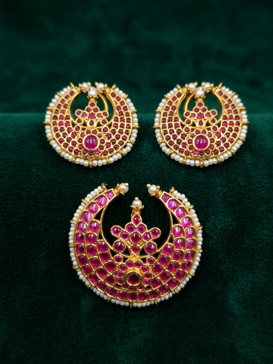 Chandbali Pendant & Earrings set