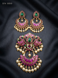 Chandbali Pendant with Matching Earrings