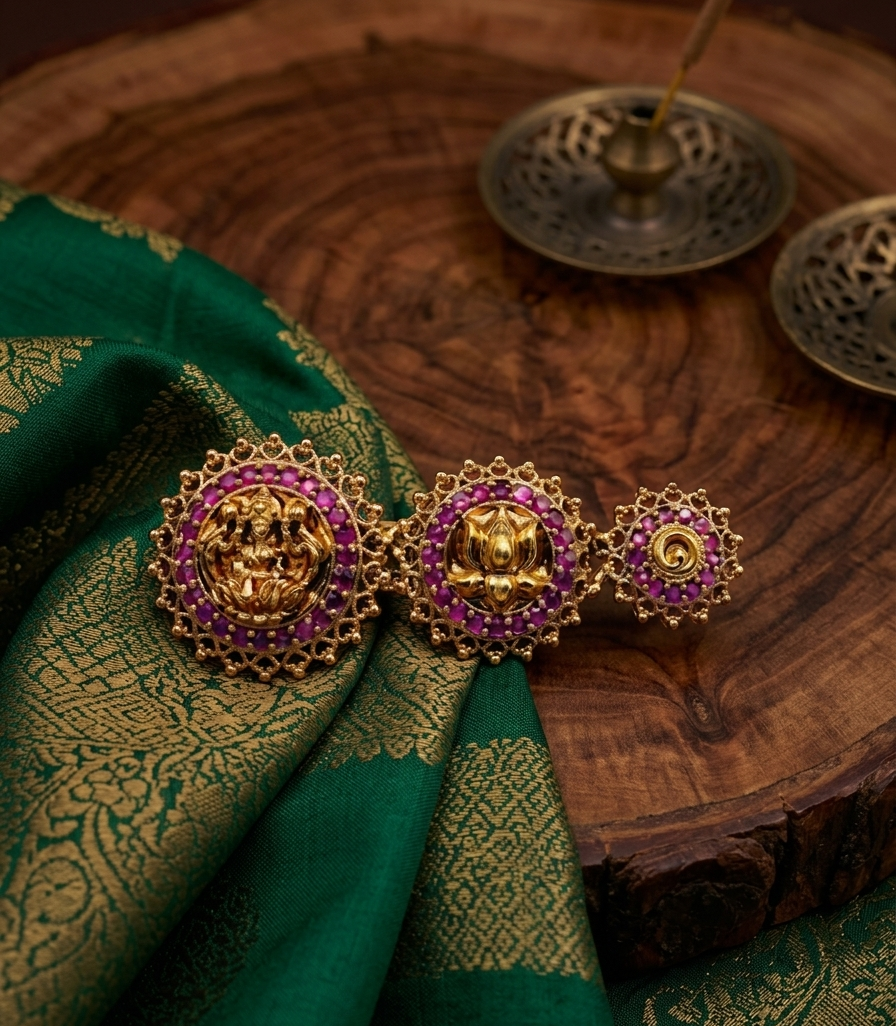 Lakshmi Lotus Saree Pin