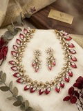 Botanical Leaf Vine Necklace Set with Earrings