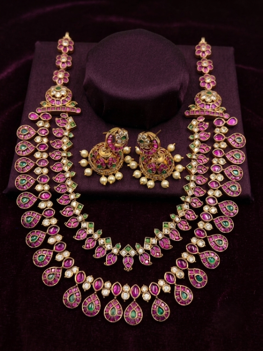 Pachi Kundan short Haaram Set (1988)