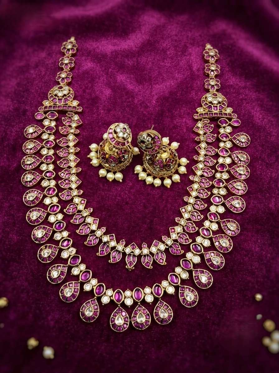 Pachi Kundan short Haaram Set (1988)