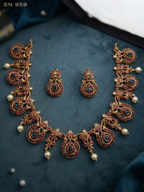 Antique Chandbali Cluster Necklace