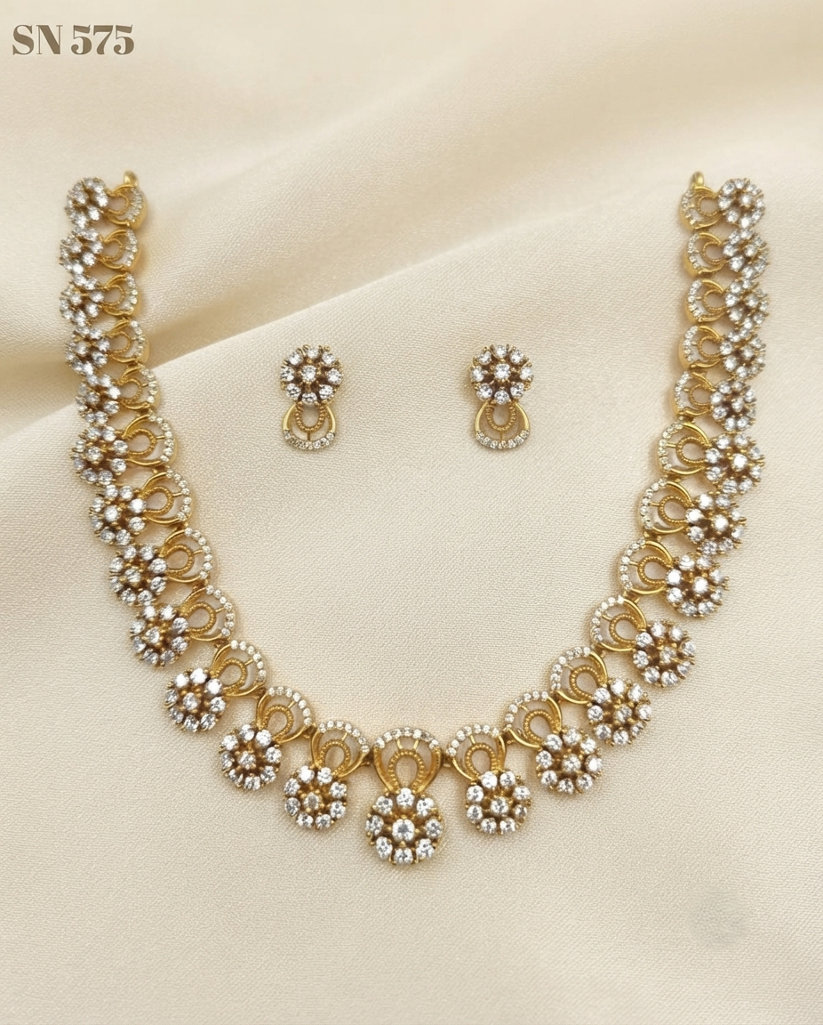 Floral Statement Necklace Set