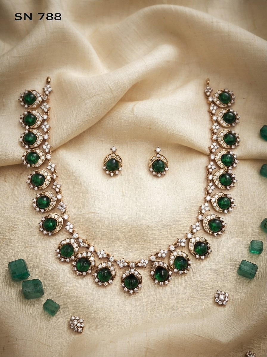 Emerald & Ruby  Necklace Set