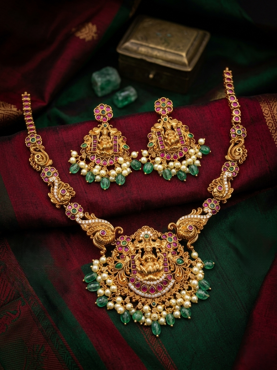 Lakshmi temple necklace