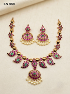 Chandbali Design Kundan Necklace Set