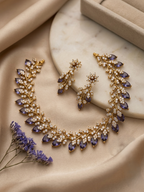 Botanical Leaf Vine Necklace Set with Earrings