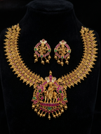 Kundan Krishna Nakshi Temple Necklace Set