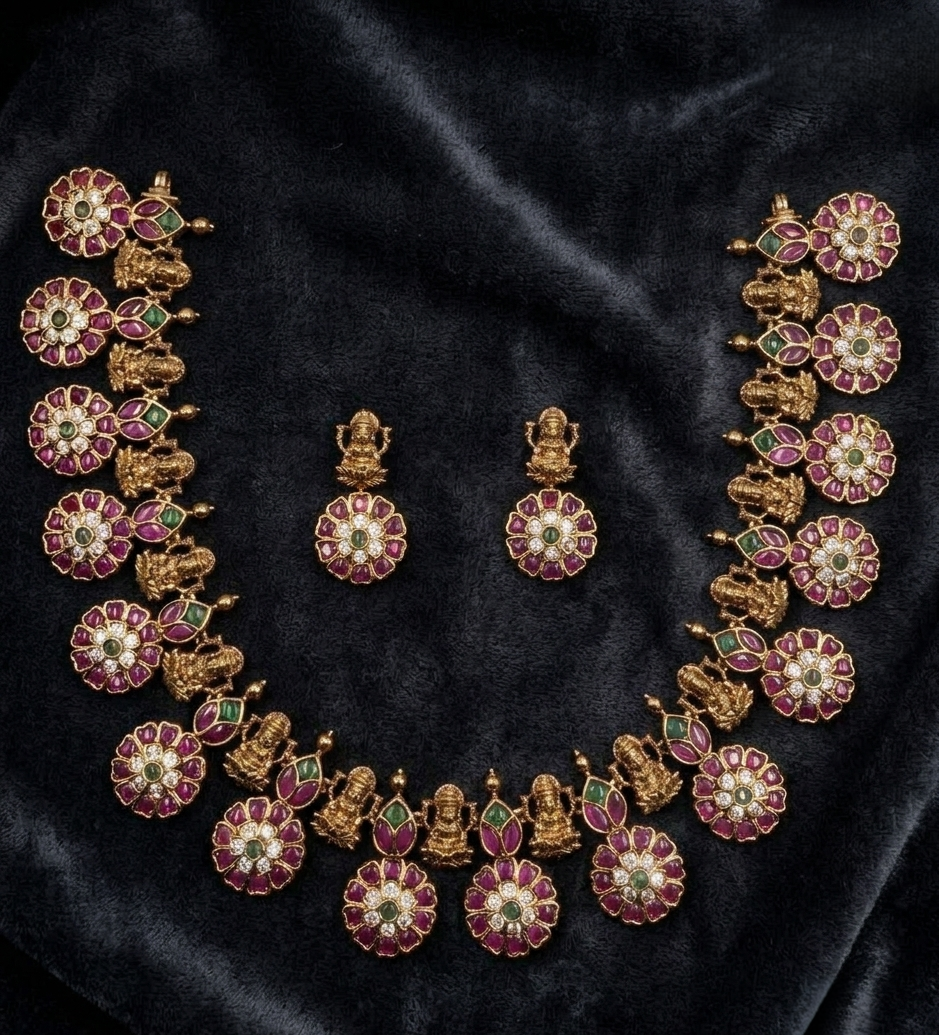 Lakshmi temple necklace set