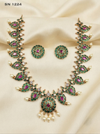 Mango Motif Antique Gold Necklace Set