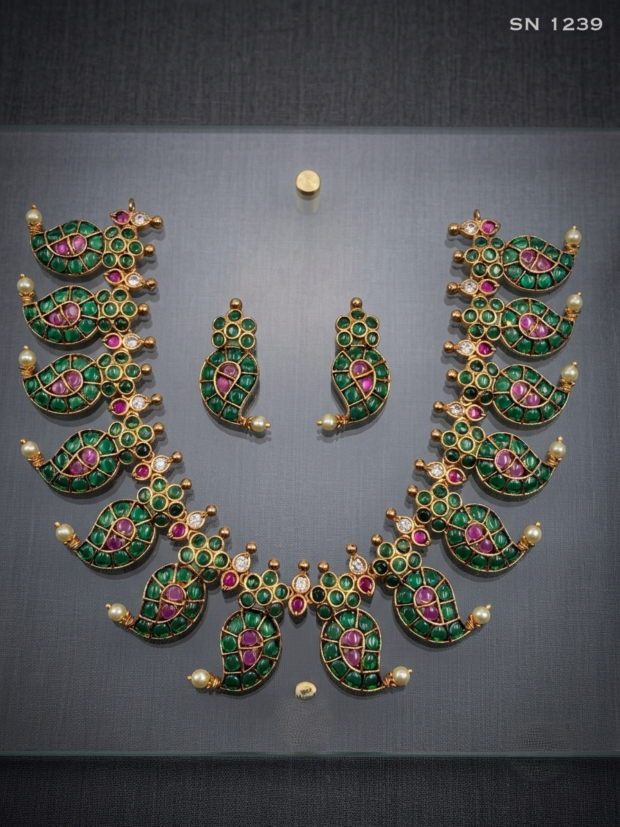 Cluster Short Necklace Set