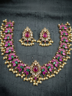 Floral Guttapusalu Short Necklace