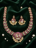 Peacock Motif Kundan Necklace Set