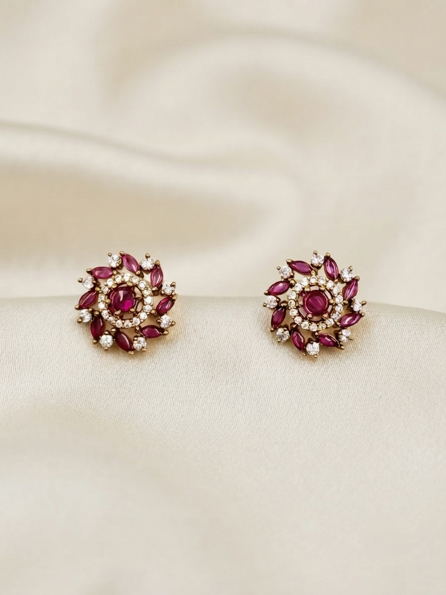 Sunburst Floral Stud