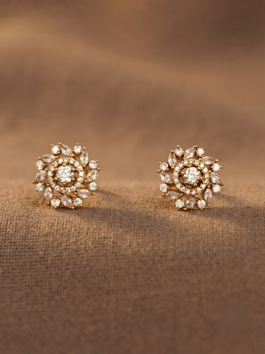 Sunburst Floral Stud
