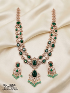 Emerald Green Stone  Necklace Set
