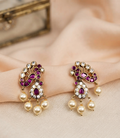 Peacock Design Studded Earrings
