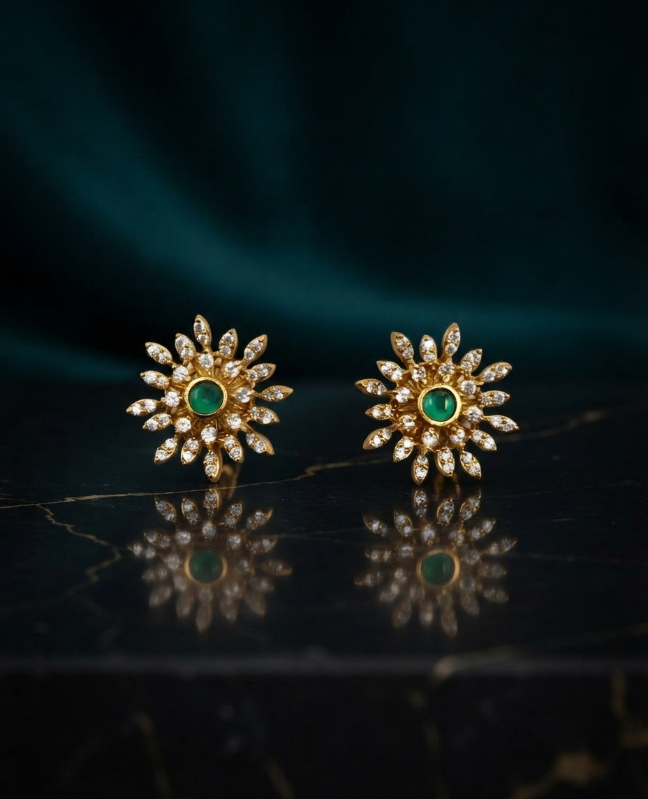 Sunflower Design Stud