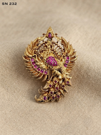 Antique Peacock Feather Pendant