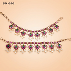 Heart Motif Kaan Chain with Pearl Drops