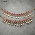 Paisley Motif Kaan Chain with Pearl Drops