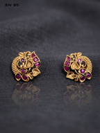 Antique Peacock Studs