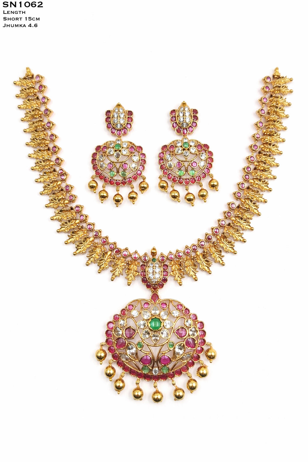 Temple Leaf Necklace Set