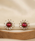 Dual Tone Floral Studs