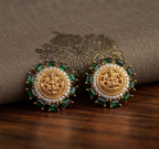 Lakshmi Coin Temple Stud